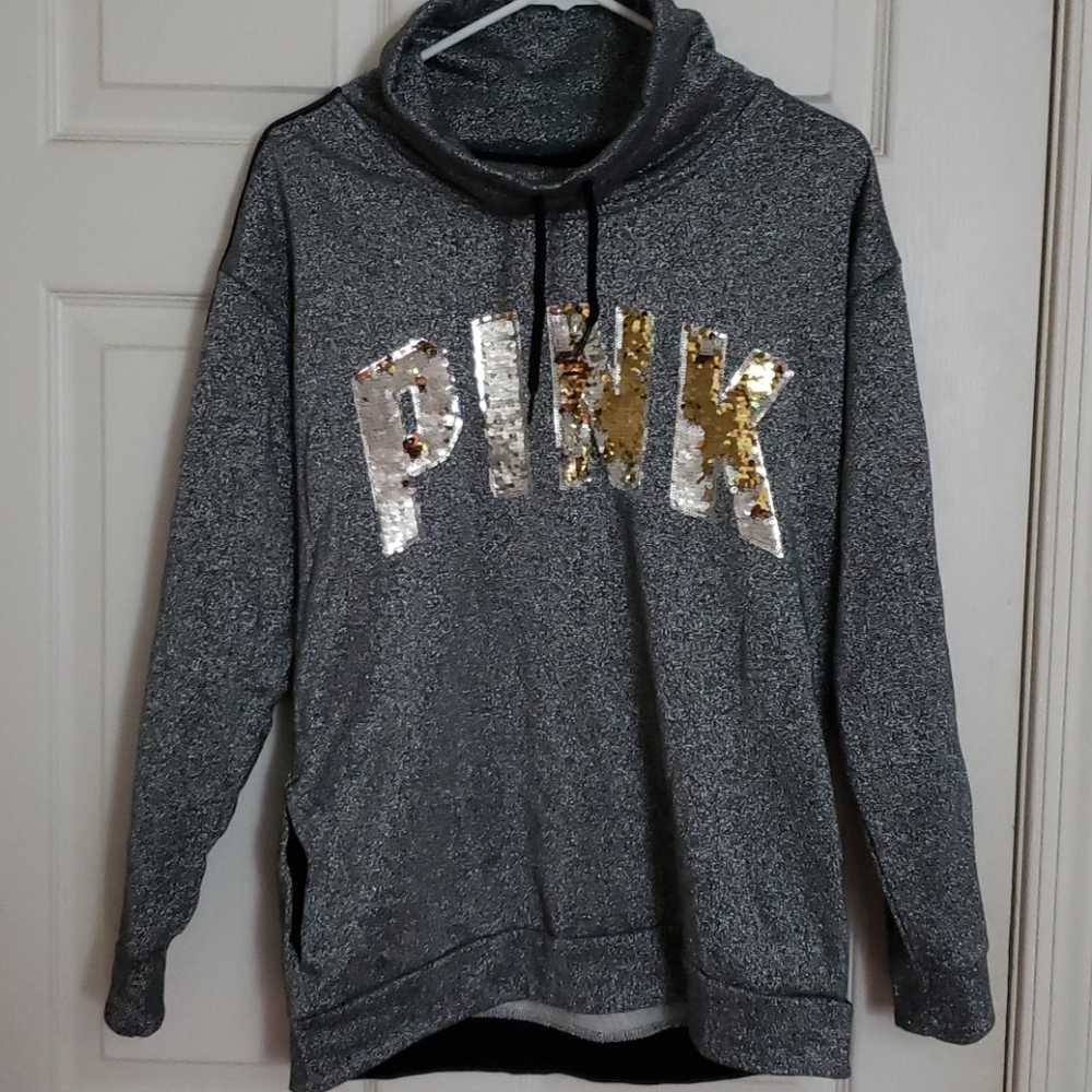 Victorias Secret Pink Shine Flip Bling Sweat Set.